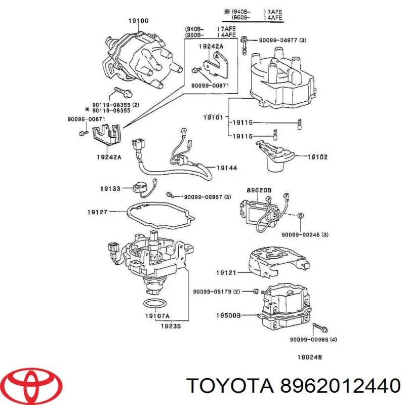 8962012440 Toyota модуль зажигания (коммутатор)
