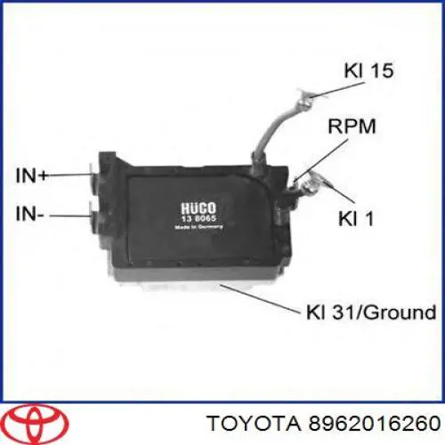 8962016260 Toyota модуль зажигания (коммутатор)