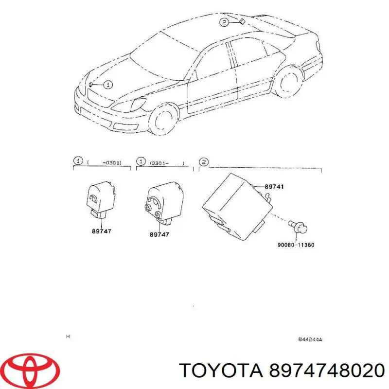 8974748020 Toyota sino sonoro de sinalização