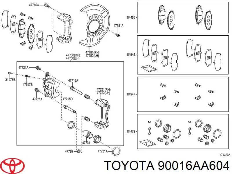 Купить 90016AA604 Toyota 