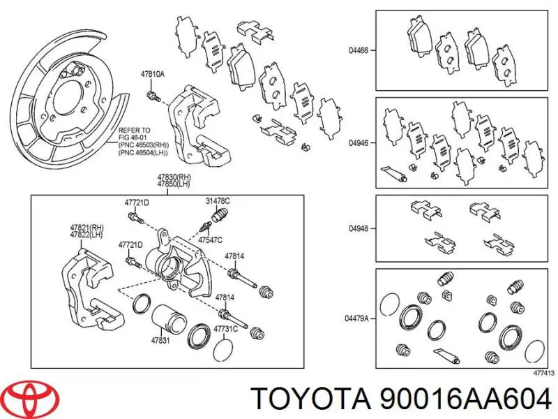  Toyota 90016AA604 цена, от 0.79 USD