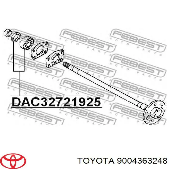 9004363248 Toyota Подшипник полуоси заднего моста