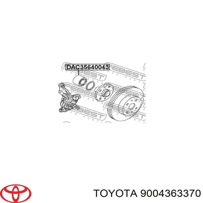 Подшипник ступицы 9004363370 Toyota