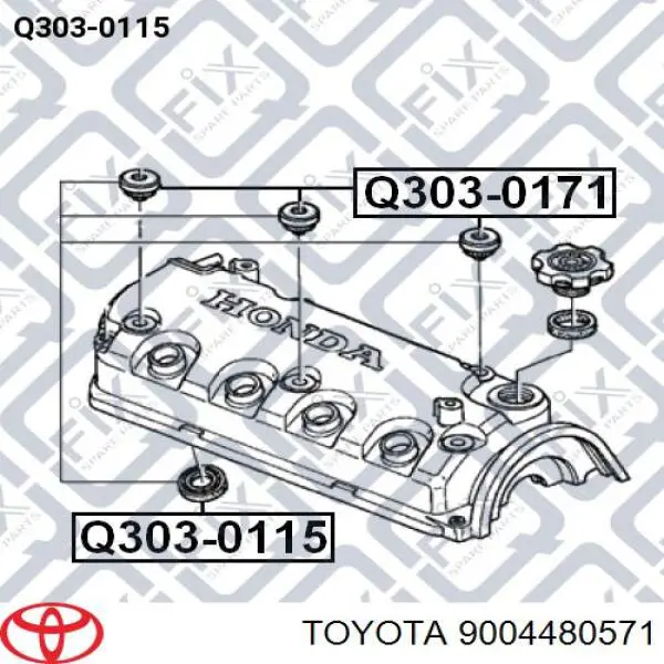 9004480571 Toyota кольцо уплотнительное свечного колодца