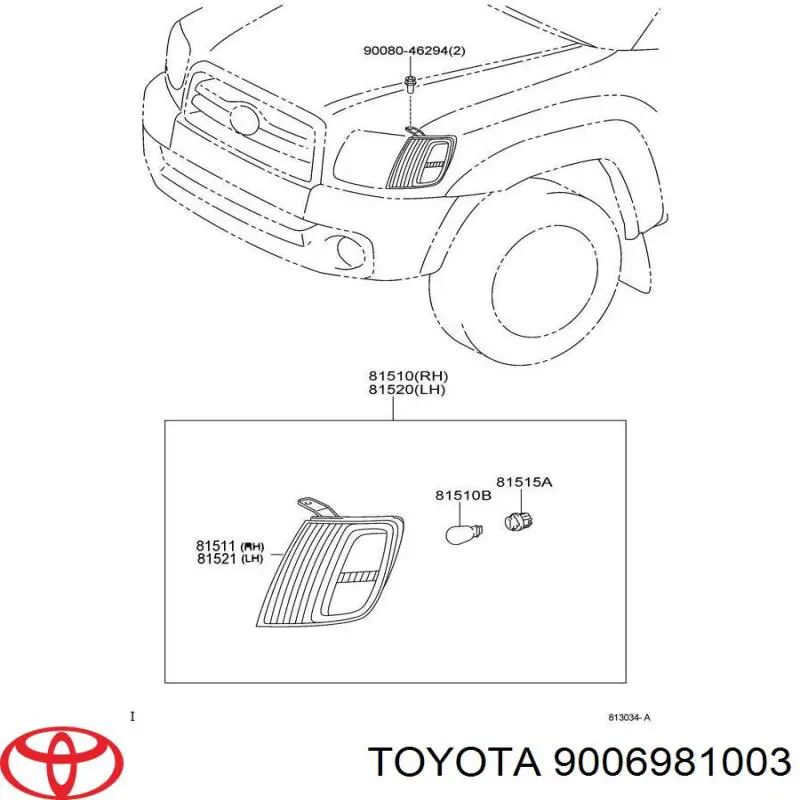 Купить 9006981003 Toyota Цоколь (патрон) лампочки указателя поворотов