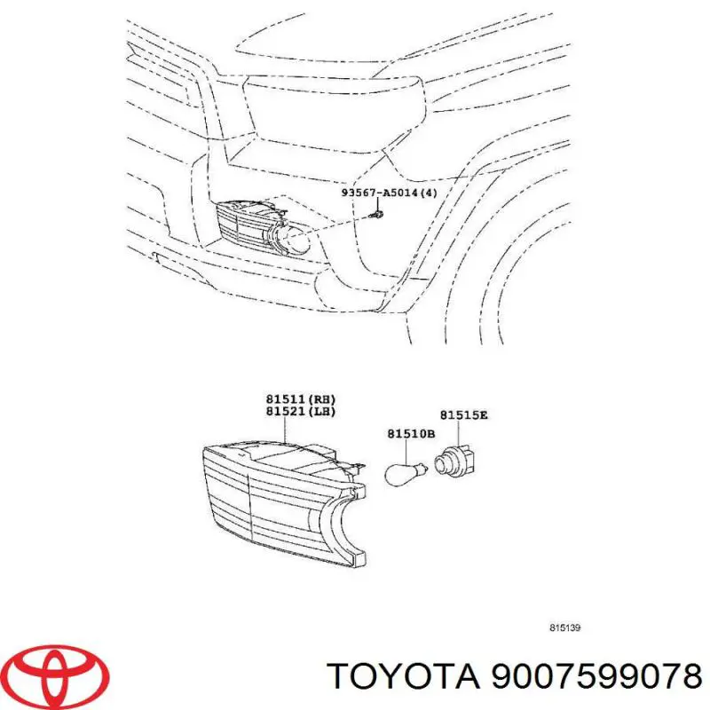  9007599078 Toyota