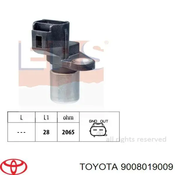Датчик фаз Toyota 9008019009 цена, от 729.62 UAH