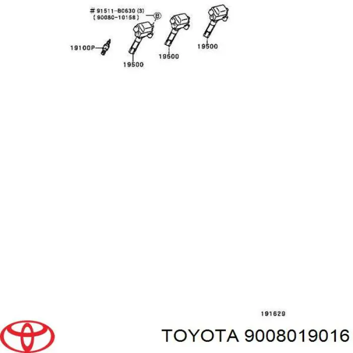 Bobina de ignição Toyota 9008019016 preço, a partir de 76,38 USD