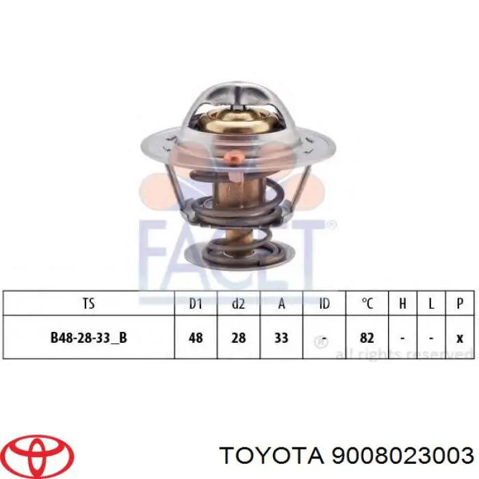 9008023003 Toyota термостат