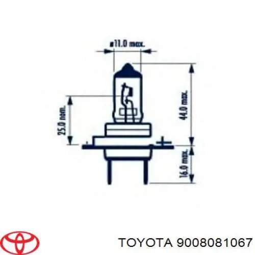 Галогенная автолампа Toyota 9008081067