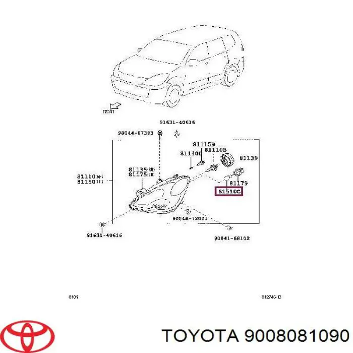 9008081090 Toyota 