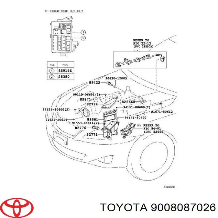 Реле фары на Toyota RAV4 II 