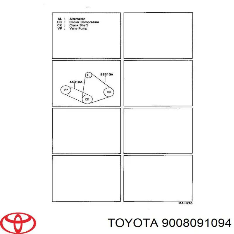 9008091094 Toyota ремень генератора
