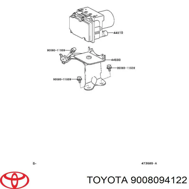 Шланг тормозной передний левый на Toyota Camry V30