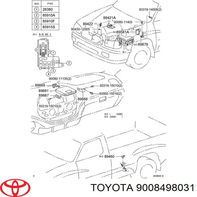 283000L010 Toyota Реле противотуманной фары