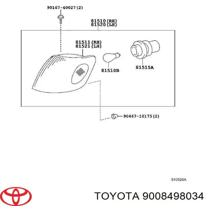 9008498034 Toyota лампочка ксеноновая