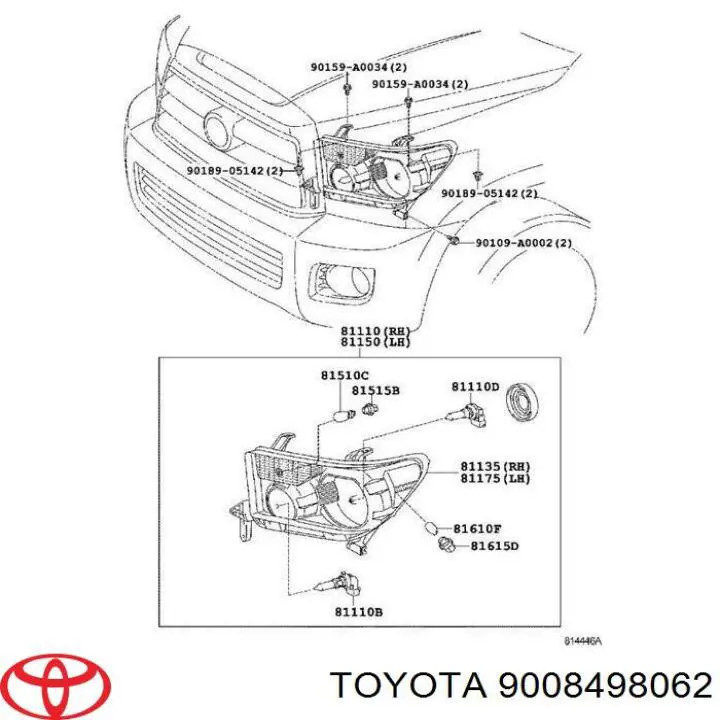 9008498062 Toyota лампочка