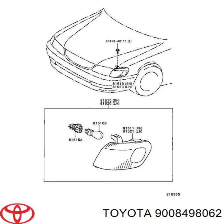 Лампочка 9008498062 Toyota