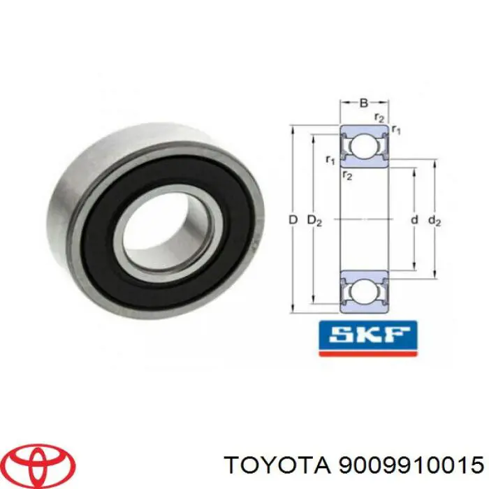 Подшипники генератора 9009910015 Toyota