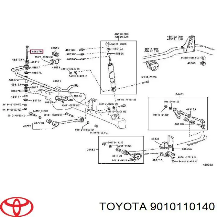 Купить 9010110140 Toyota Амортизационная стойка