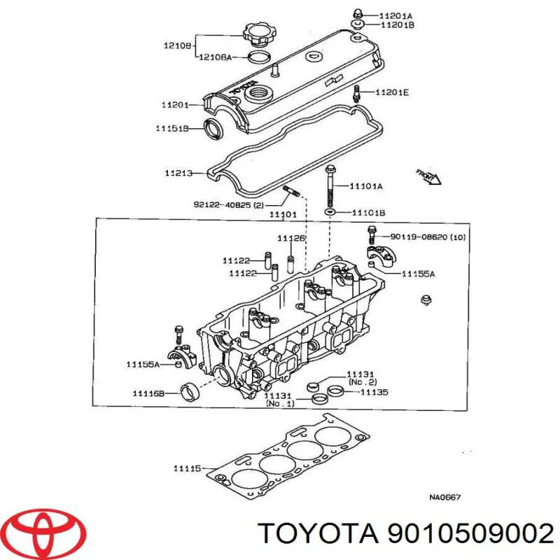 Болт головки блока цилиндров (ГБЦ) на Toyota Corolla E8