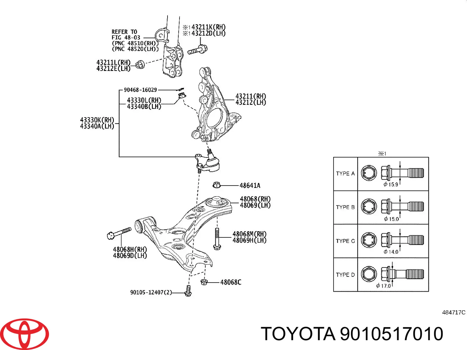 Купить 9010517010 Toyota эксцентрик