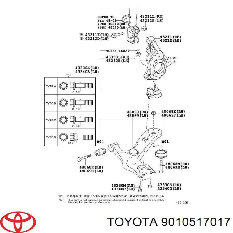 9010517017 Toyota 