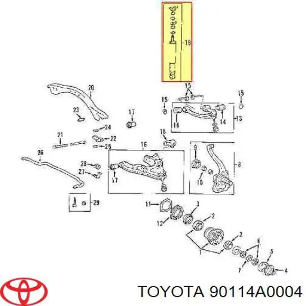 90114A0004 Toyota 