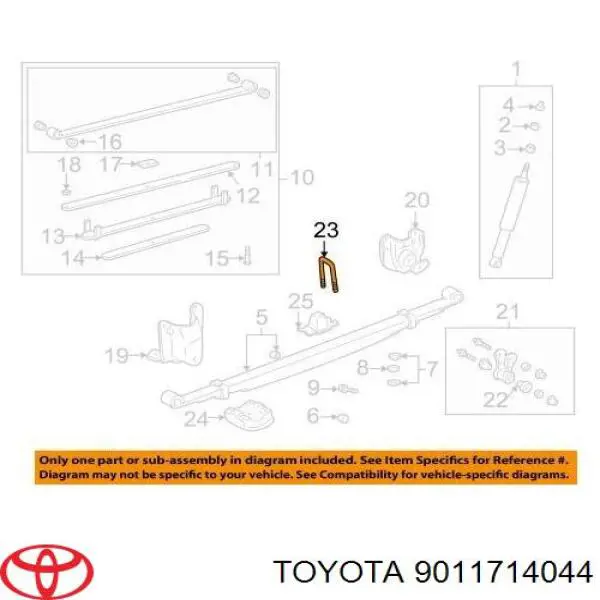 Стремянка рессоры 9011714044 Toyota