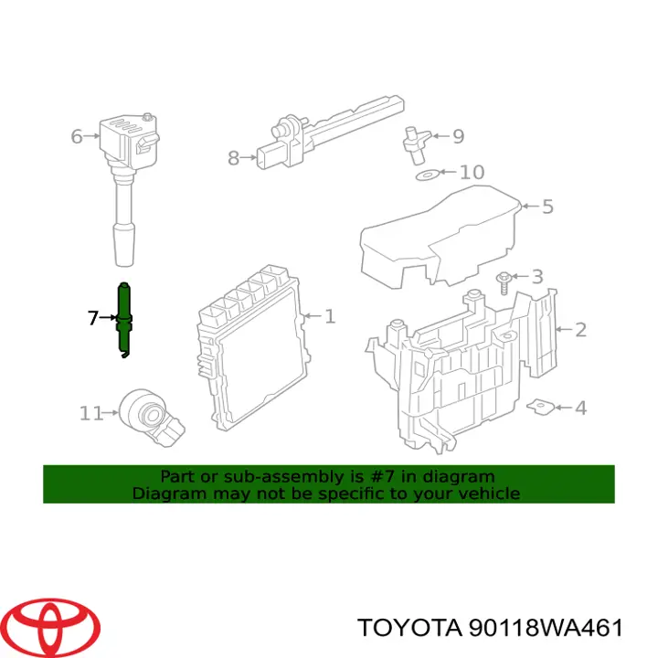 90118WA461 Toyota vela de ignição