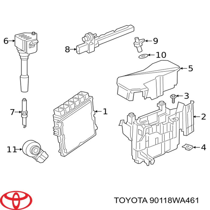 Bujía de encendido 90118WA461 Toyota