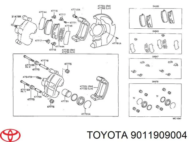  9011909004 Toyota