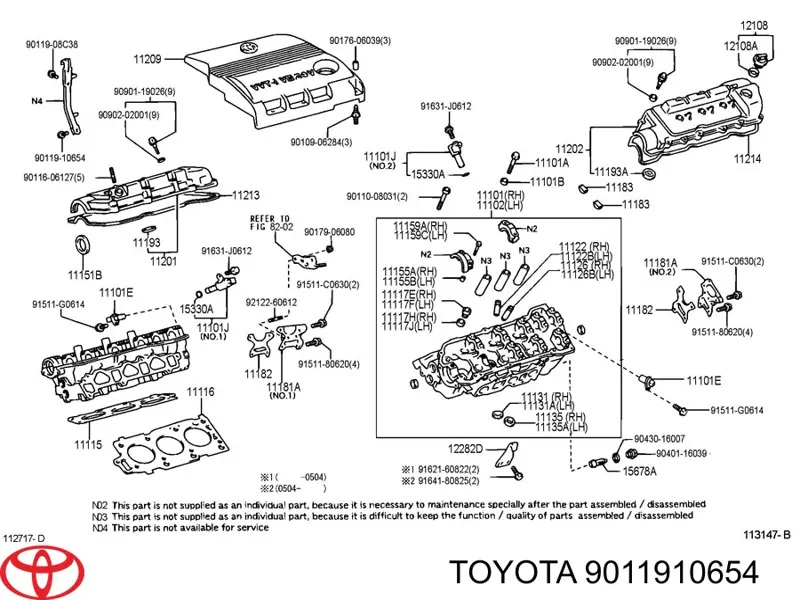  Toyota 9011910654 цена, от 1.29 USD