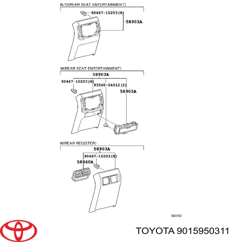 Купить 9015950311 Toyota Клипса крепления фары