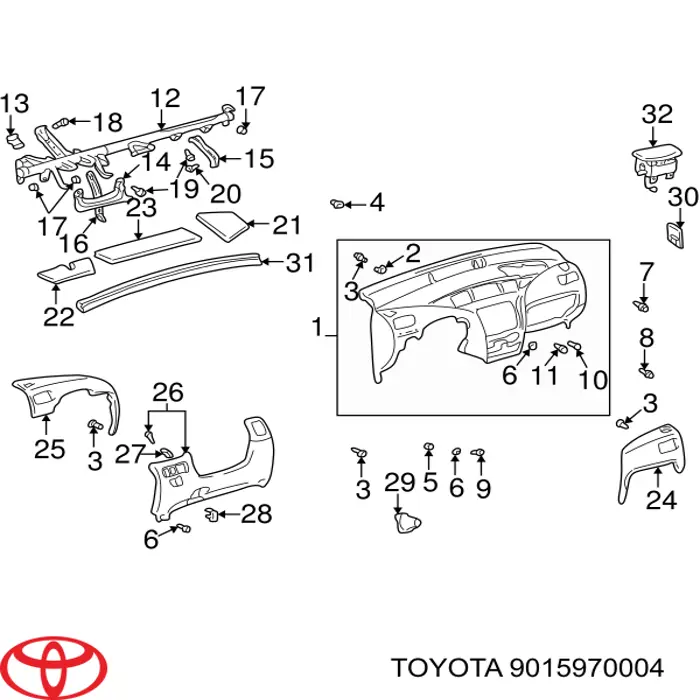  Toyota 9015970004 цена, от 0.92 USD