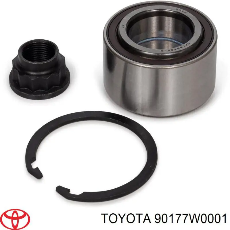 Гайка ступицы передней 90177W0001 Toyota