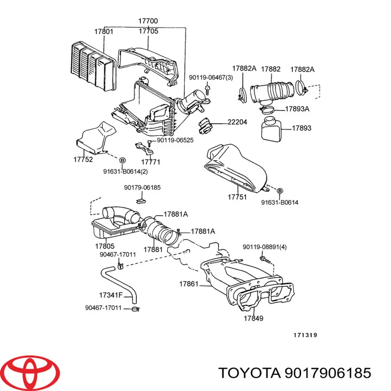  Toyota 9017906185 цена, от 2.65 USD