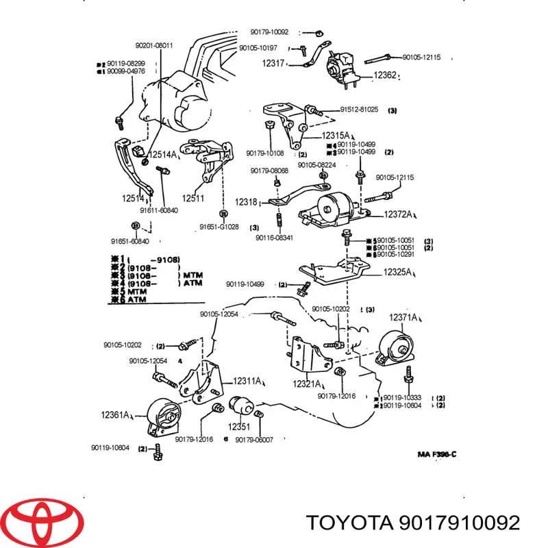  9017910092 Toyota