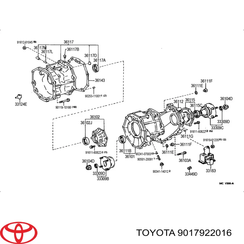 Porca da haste do eixo traseiro para Toyota Land Cruiser (J12)