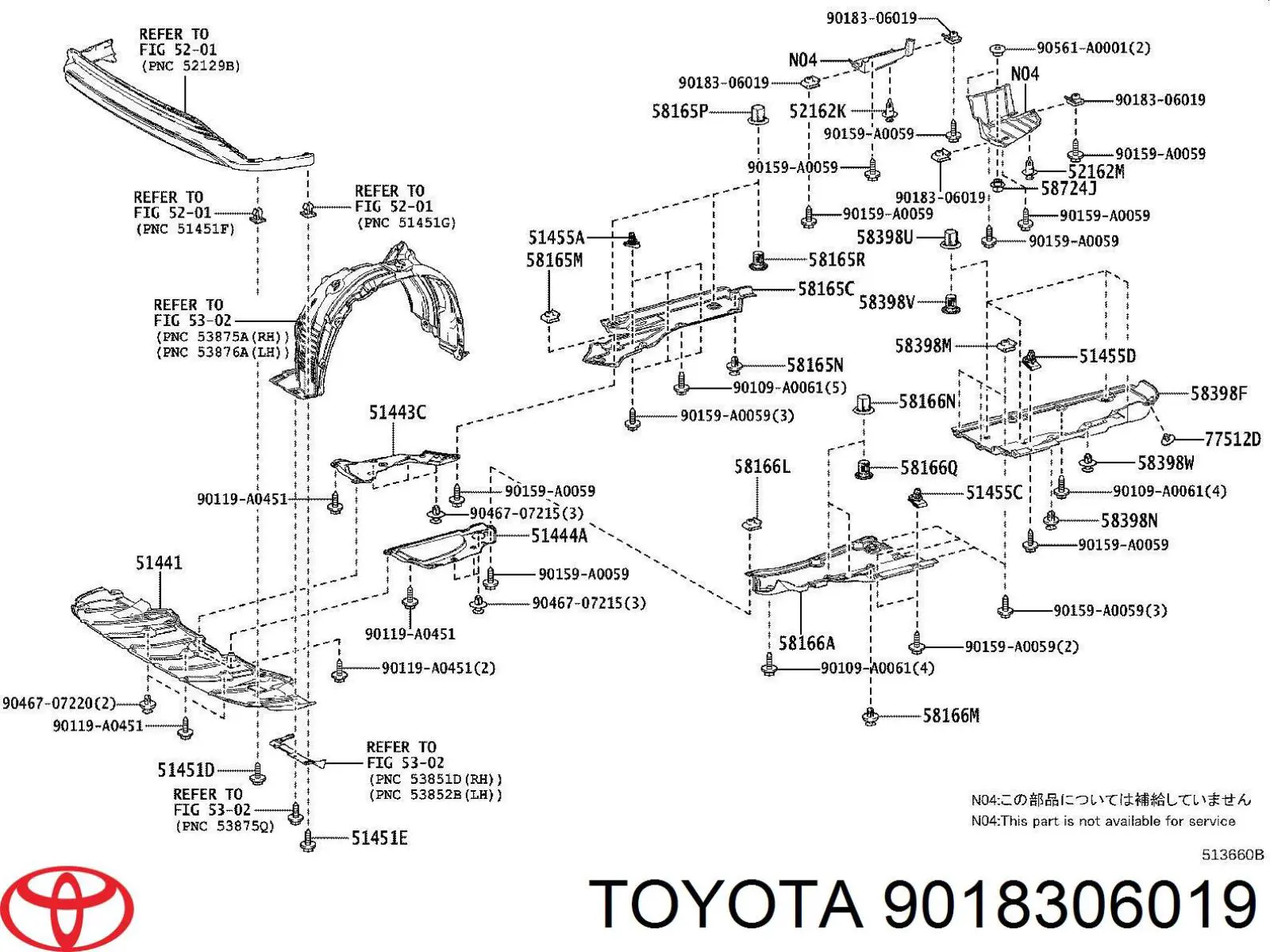 Пистон (клип) крепления брызговика Toyota 9018306019 цена, от 0.67 USD