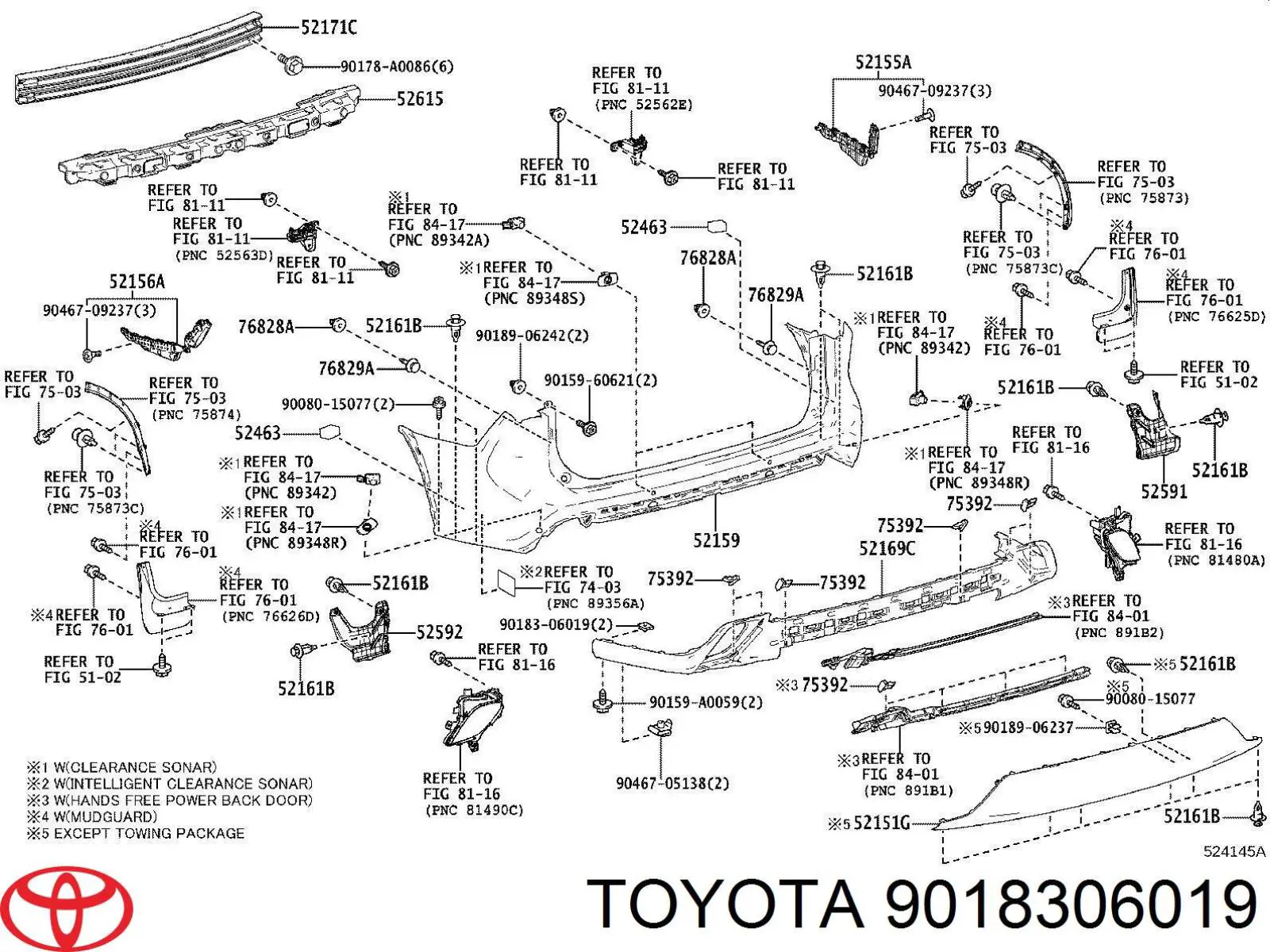 Пістон (кліп) кріплення бризковика 9018306019 Toyota