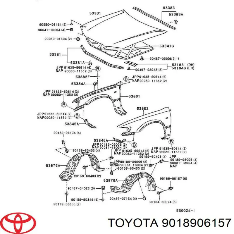 9018906157 Toyota