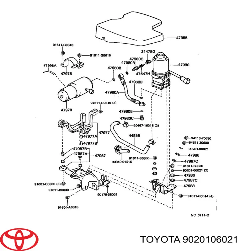 9020106021 Toyota 