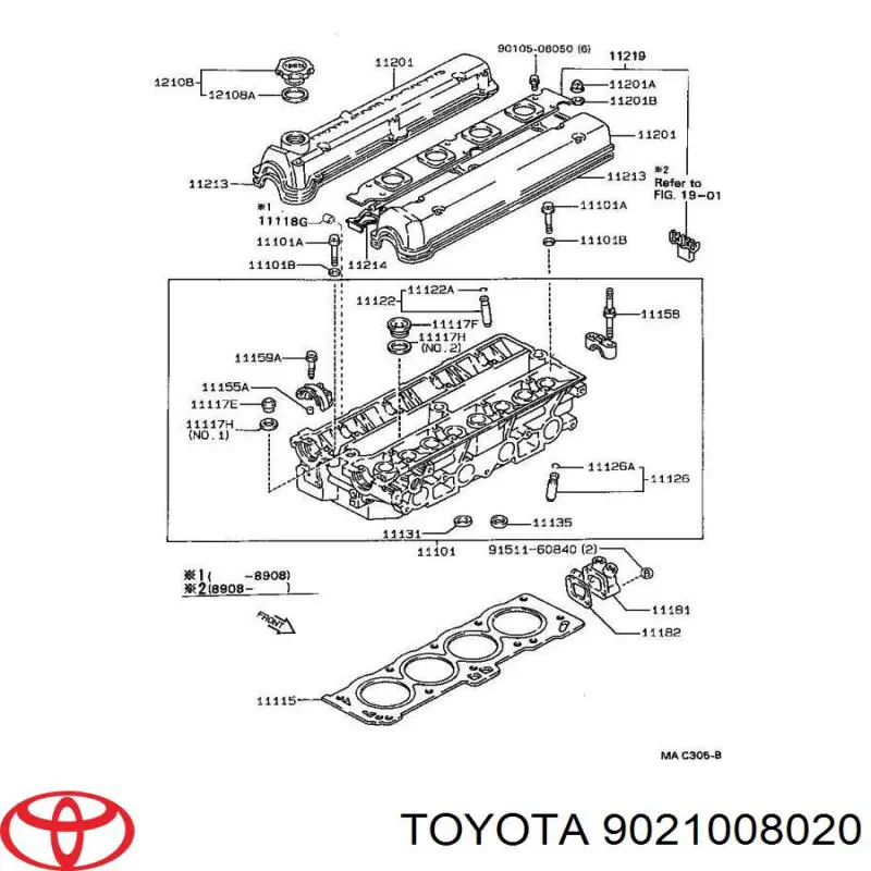 Шайба болта головки блока (ГБЦ) на Toyota Camry V1