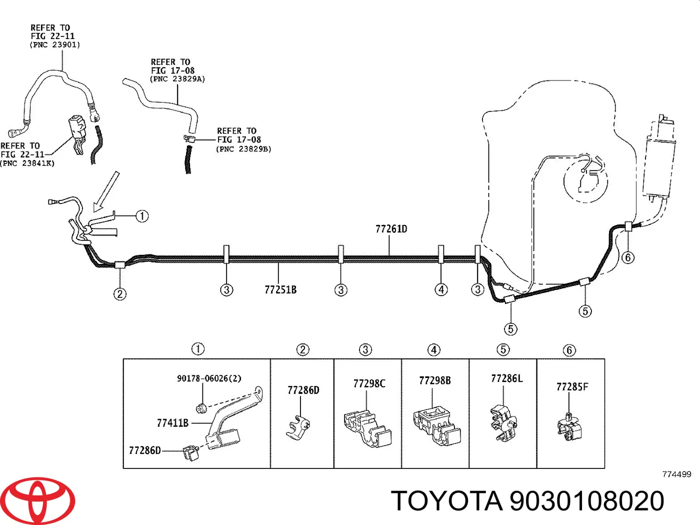 Vedante de regulador de pressão de combustível para Toyota Yaris (SP90)