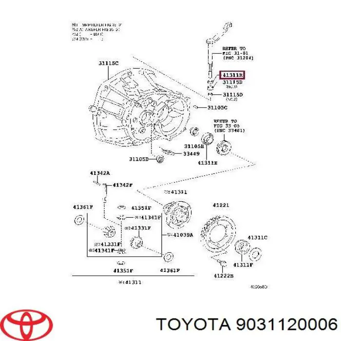 9031120006 Toyota bucim de ligação de mudança