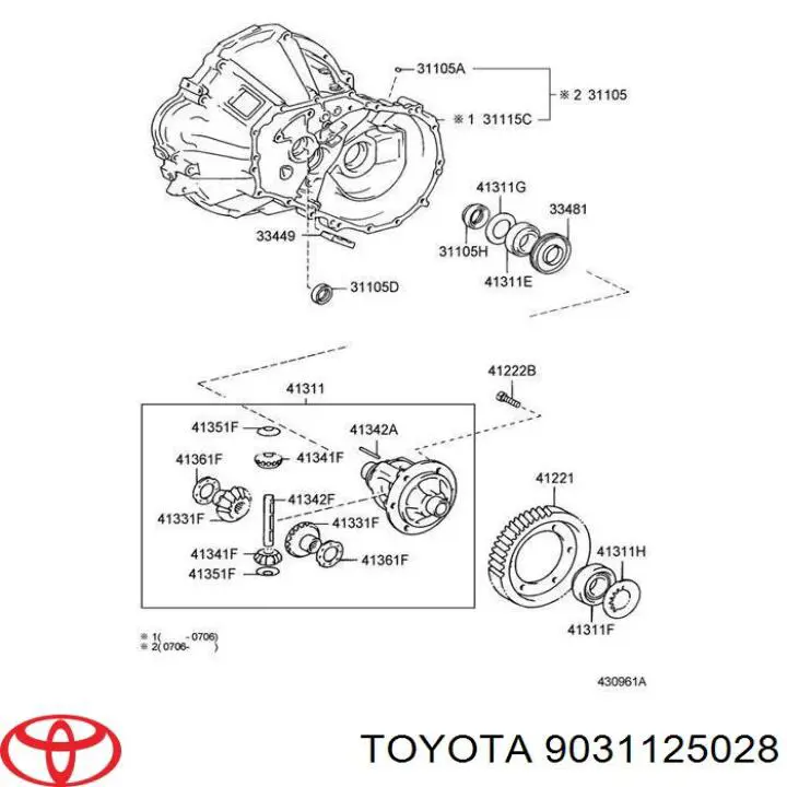 9031125028 Toyota vedação da caixa automática de mudança (de árvore de saída/primária)