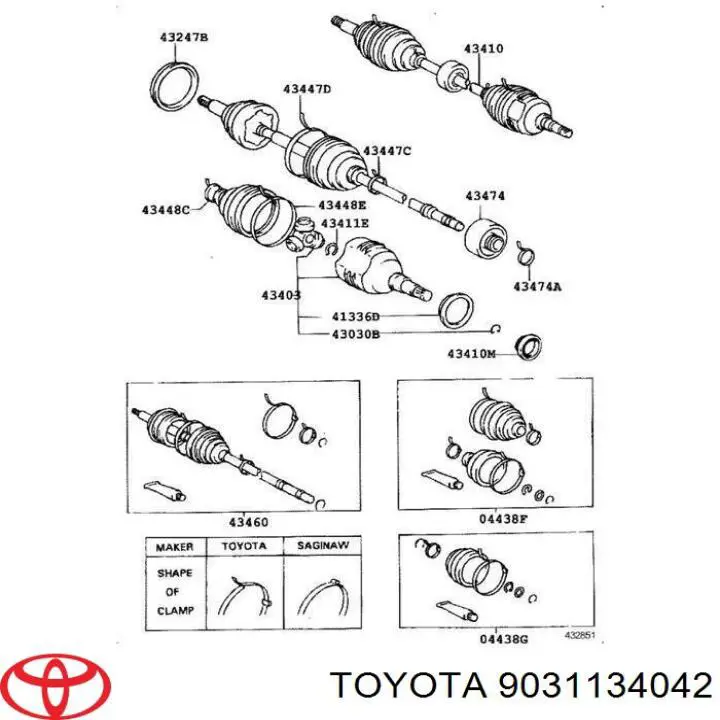 9031134042 Toyota