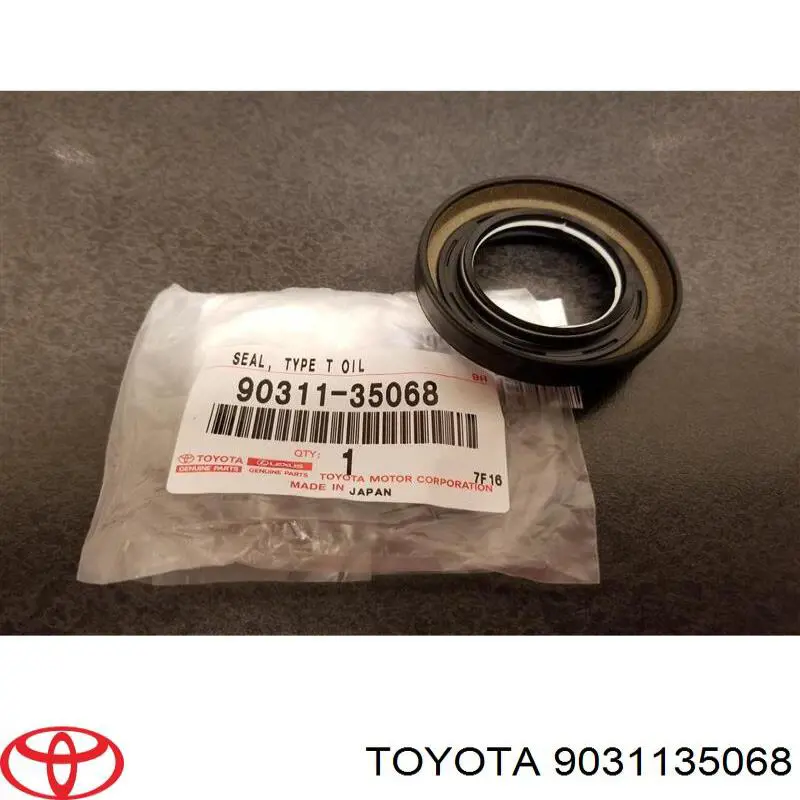 Anillo retén de semieje, eje delantero, izquierdo 9031135068 Toyota