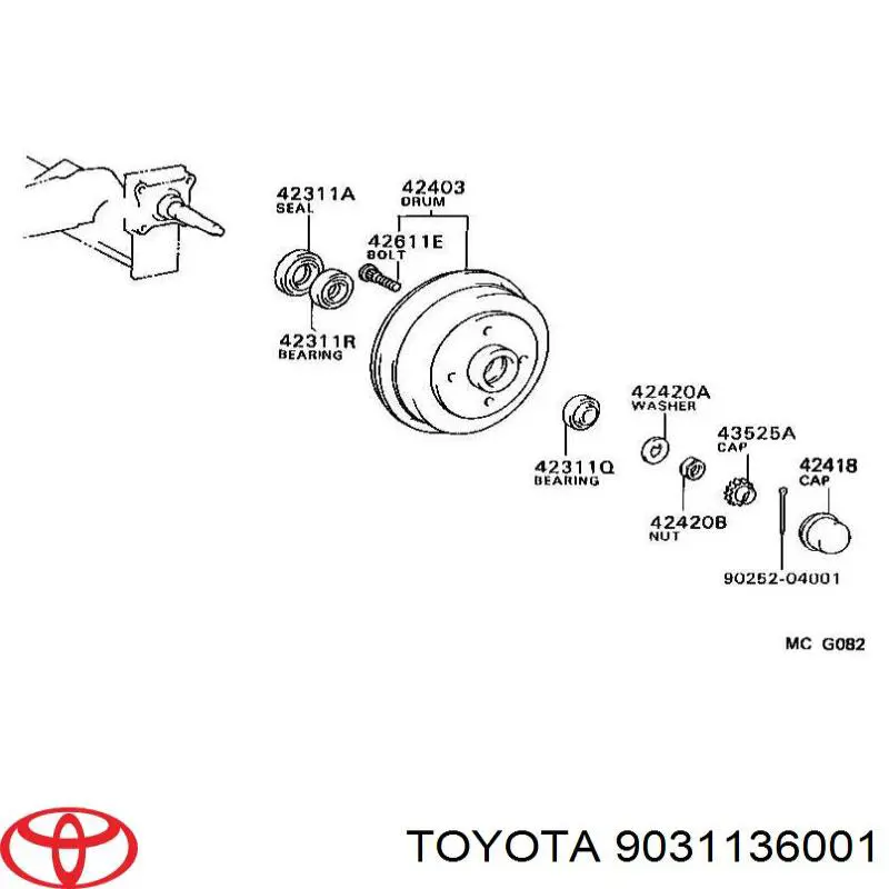 9031136001 Toyota сальник распредвала двигателя